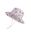 LASSIG Beach Sun Protection Hat for Baby Girls | Adjustable Toddler Kids Hat with Chin Strap | Watermelon 6-12 Months - Buy Online on GoSupps.com
