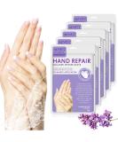 Moulis Lavender Hand Mask - 5 Pairs of Peeling Moisturizing Serum with Collagen & Vitamins for Anti-Aging & Skin Repair - Buy Online on GoSupps.com