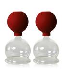 Lauschaer glass cupping glasses with ball 2 pieces 70mm for professional medicine fireless cupping cupping glass cupping jars - Buy Online on GoSupps.com
