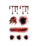 Supperb  Temporary Tattoos - Bleeding Wound  Scar Halloween Halloween Tattoos (Set of 2) - Buy Online on GoSupps.com