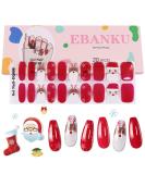 Christmas Full Wraps Nail Polish Stickers EBANKU Elk Snowflake Gel Nail Wraps Strips Red Nail Gel Polish Stickers for Women Girls Christmas Nail Art Decor(UV/LED Lamp Required) - Buy Online on GoSupps.com