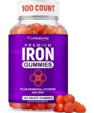 Iron Gummies for Adults and Kids - Vegan Gluten Free Blood Builder Supplements with Biotin, Zinc, Folic Acid - Energy Boosting Iron Supplement for Women and Men - Buy Online on GoSupps.com