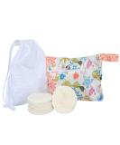 Teamoy Washable Makeup Remover Pads - 12 Pack Reusable Cotton Rounds for Women with Laundry Bag | Eco-Friendly Jungle Design - Buy Online on GoSupps.com