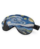 Starry Sky Sleep Eye Mask | Van Gogh Night Sky Silk Eye Cover with Adjustable Strap for Travel & Office Shop Now - Buy Online on GoSupps.com