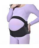 Merlinae Pregnancy Support Belt Maternity - Breathable Abdomen & Pelvic Support - Comfortable Belly Band for Pregnancy - Size XL Black (100-130CM) - Buy Online on GoSupps.com