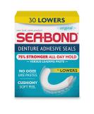 Sea Bond Secure Denture Adhesive Seals Lowers Original, Zinc Free, All Day Hold, Mess Free, 30 Count - Buy Online on GoSupps.com