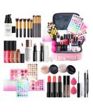 Jascherry Makeup Gift Set for Women - All-in-One Makeup Kit with Portable Pink Bag Eyeshadow Lipstick Lip Gloss & Mascara - Buy Online on GoSupps.com