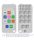 FFTROC Smart Phone Shape Silicone Teething Toy for Babies 6-12 Months - Grey - Buy Online on GoSupps.com