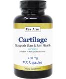 Premium Cartilage Supplement - 100 Capsules, 750mg - Buy Online on GoSupps.com