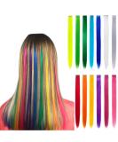 13 Pcs Multi-Color Hair Extensions - 20 Inch Clip-in Rainbow Highlights for Women & Kids - Buy Online on GoSupps.com