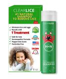 ClearLice 8 oz Hair Lice Treatment Shampoo - Natural & Effective One Day Treatment for Children & Teens - Fresh Peppermint Scent - Buy Online on GoSupps.com
