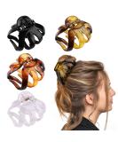 4PCS Extra Large Hair Clips for Thick Hair - Big Octopus Hair Clip for Women Girls - Premium Strong Hold Hair Claw Clips in Black, Red, Yellow & Transparent - Buy Online on GoSupps.com