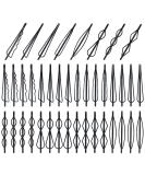 Non-Slip Black Metal Hair Clips Barrettes Bobby Pins - 40 Pack Simple Plain Hair Accessories - Women Girls - Buy Online on GoSupps.com