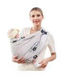CUBY Natural Cotton Baby Carrier | Extra Comfortable Sling for Newborns & Toddlers - Grey Bear Design - Buy Online on GoSupps.com