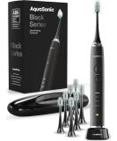 AquaSonic Black Series Ultra Whitening Toothbrush  ADA Accepted Electric Toothbrush - 8 Brush Heads & Travel Case - Ultra Sonic Motor & Wireless Charging - 4 Modes w Smart Timer - Sonic Electric - Buy Online on GoSupps.com