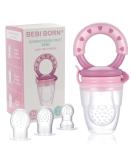 BEBI BORN Baby Fruit Teat Set - 1 Fruit Teat + 3 BPA-Free Silicone Teats (3-24 Months) - Pink Fruit Teat for Babies 4+ Months - Safe & Easy to Use - Buy Online on GoSupps.com