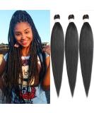 Leeven 3 Packs Pre Stretched Braiding Hair Extension Black Yaki Texture 26 Inch EZ Braids Kanekalon Hair Black Braiding Crochet Hair Extensions /2# 26 Inch (Pack of 3) 2# - Buy Online on GoSupps.com
