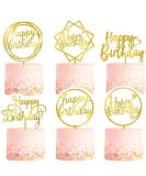 6-Pack Gold Birthday Cake Topper Set, Double-Sided Glitter, Acrylic Happy Birthday Cake Toppers /Cupcake Toppers, Birthday Decorations for Children or Adults. 6Pack-Gold2 - Buy Online on GoSupps.com