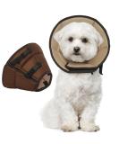 Kuoser Rescue Dog Collar - Comfortable Leakage Protection & Adjustable Neck Fit for Wound Recovery - Brown (28-36cm) - Buy Online on GoSupps.com