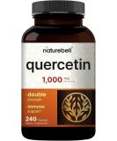 Naturebell Quercetin 1000mg | 240 Capsules | Ultra Strength Bioflavonoids Supplement for Healthy Immune Response, Anti-Inflammatory Support & Internal Circulation - Buy Online on GoSupps.com