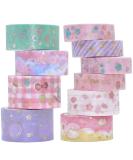 VEYLIN 10Rolls Gold Foil Washi Tape  Pastel Decorative Masking Tape for Gift Wrappings Pink Gold - Buy Online on GoSupps.com