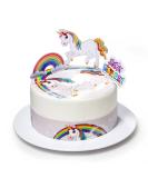Shop Cardasis Unicorn Cake Decoration Set | 20cm Essential Layout with Sugar Bands & Paper Figures | Perfect for Unicorn Themed Birthday Parties | International Shipping Available - Buy Online on GoSupps.com