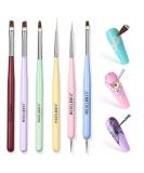 Modelones Nail Art Brushes Set, Nail Art Design Pen Painting Tools with Nail Extension Gel Brush, Nail Art Liner Brush and Nail Dotting Pen for Gel Polish Manicure Salon DIY at Home A-Colorful Nail Brushes 6pcs - Buy Online on GoSupps.com
