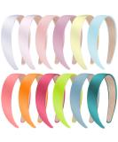 Buy SIQUK 12-Piece Satin Hair Ties - 3cm Wide Forehead Straps for Women & Girls | Lively Colors for DIY Hair Styling | International Shipping Available - Buy Online on GoSupps.com