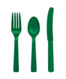 DecorRack 96 Piece Green Disposable Plastic Cutlery Set - BPA Free Heavy Duty Silverware for Birthdays, Events, Parties - Bulk Plastic Utensils (Set of 96) - Buy Online on GoSupps.com