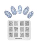 Alexnailart Christmas Nail Art Stamping Plate - Floral & Geometric Designs | Premium Nail Art Tools (GE003) - Buy Online on GoSupps.com