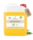Buy Bio Cold-Pressed Sesame Oil for Massage Ayurveda & Skin Care - 5L Canister - Expert Quality - Buy Online on GoSupps.com