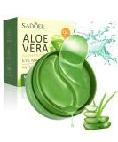 Aloe Vera Eye Mask - 60PCS Under Eye Patches for Dark Circles & Puffiness | Anti-Aging Wrinkle Reduction & Skin Firming Treatment - 2.82oz - Buy Online on GoSupps.com