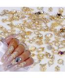 Dornail 50pcs Gold Nail Charms - Mix Styles Rhinestones & Charms for Nail Art Decorations - Buy Online on GoSupps.com