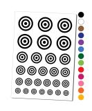 Bullseye Target Temporary Tattoo Set - Water Resistant Fake Body Art Collection in Black - Buy Online on GoSupps.com