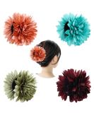 Cinaci 4 Pack Large Satin Daisy Floral Hair Clips for Women - Hair Accessories Set for Updos and Buns - Buy Online on GoSupps.com