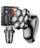 Buy Wyklaus 5-in-1 Head Shaver for Bald Men | IPX7 Waterproof Electric Razor & Grooming Kit | USB Rechargeable 7D Rotary Shaver with LED Display - Buy Online on GoSupps.com