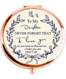 Rose Gold Daughter Gift Compact Mirror from Mom - Perfect for 21st Birthday, Graduation, Wedding Anniversary - Buy Online on GoSupps.com
