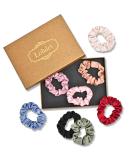 (8 pieces) Lolalet Hair tie Silk Scrunchies for women Premium satin hair tie soft elastic silk ponytail for women women girls hair jewelry 8 colors -style c 8 er style c - Buy Online on GoSupps.com