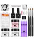 Yokilly Acrylic Nail Kit Acrylic Powder Set with Pink White Clear Colors 100PCS Nail Tips Professional Acrylic Nail Kits Set with Nail Art Brush Glass Cup Nail File (White Clear Pink-1) - Buy Online on GoSupps.com