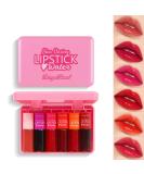 TITIMORE 6 Colors Lip Tint Stain Set Korean Lip Gloss Long lasting Mini Liquid Lipstick Waterproof Lip and Cheek Tint Non-Stick Cup Moisturizing High Pigment Lip Color Makeup(Pink) - Buy Online on GoSupps.com