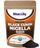 Blue Lily Organics Raw Nigella Black Cumin Seeds - 16oz/1lb Bag | Certified Organic, Non-GMO, Gluten Free | Healthy Spice with Antioxidant & Anti Inflammatory Qualities - Buy Online on GoSupps.com