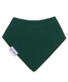 Dotty Fish Organic Cotton Baby Bandana Bibs | Super Absorbent Teething Bibs for Boys, Girls, and Unisex | Dark Green | One Size - Buy Online on GoSupps.com