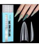 Shop Tomicca 240 PCS Clear False Nail Tips - Acrylic Half Cover French Stilettos - 12 Sizes for Nail Studios & DIY Extensions - Buy Online on GoSupps.com