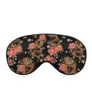 Soft & Comfortable Sleeping Eye Mask - Floral Chinese Peonies Adjustable Light Blocking Eye Shade for Restful Sleep - Buy Online on GoSupps.com