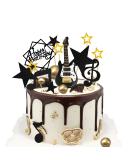 24PCS Guitar Cake Toppers Music Note Birthday Cake Toppers 1:12 Guitar Model Decorations For Musician Party Birthday party Rock Theme Party - Buy Online on GoSupps.com