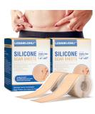 LONNIELONLI Silicone Scar Sheets - 2 Pack 1.6x60 Roll - Reusable Professional Scar Removal Tape for C-Section, Surgery, Burn, Keloid, Acne - Buy Online on GoSupps.com