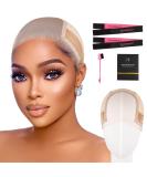 Lace Wig Grip Cap for Women - 4x5 Transparent Swiss Lace Non-Slip Wig Gripper Light Brown Stocking Dome Cap with Built-In Elastic Headband - Buy Online on GoSupps.com