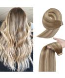 YDDM Tape-In Extensions | Real Hair Light Brown & Gold Blonde | 20Pcs 40cm Skin Weft | Invisible Tape Extensions (16 inch 10/10#) - Buy Online on GoSupps.com