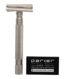 PARKER Semi Slant Safety Razor - Satin Graphite Finish | 70 ml | Buy Internationally - Buy Online on GoSupps.com
