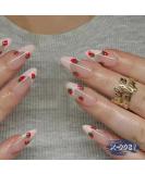 24Pcs Pink French Tip Press-On Nails - Cute Strawberry Short Almond Fake Nails for Women & Girls | Full Cover Nude Pink Acrylic Spring Manicure - Buy Online on GoSupps.com